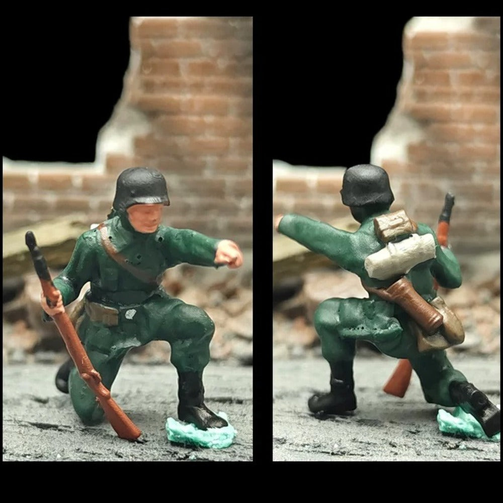 1/72 Scale German Soldiers Painted Figures Set for Model Dioramas