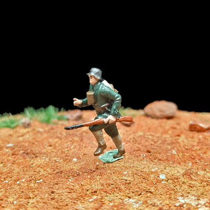 1/72 Scale WWII Army Soldiers Painted Figurines for Model Dioramas