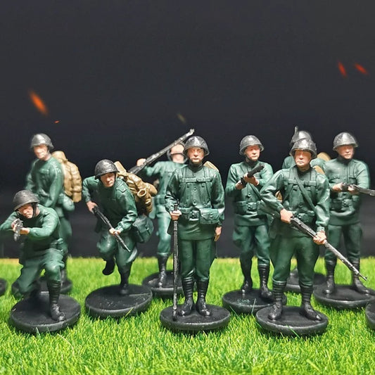 1/72 Scale WWII Soldiers Painted Miniature Figures for Model Dioramas
