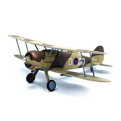 Gloster Gladiator Mk I biplane fighter pre-built 1/72 scale plastic collectible RAF aircraft model