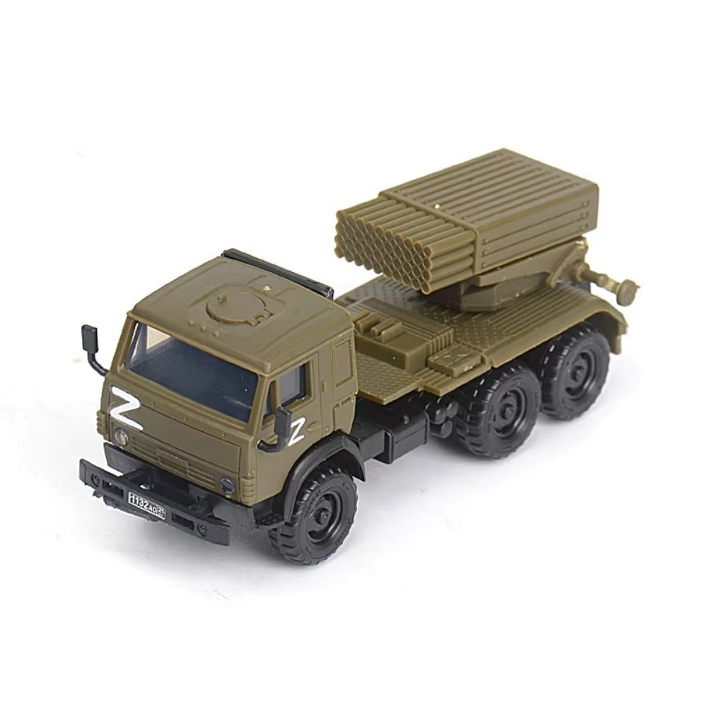 1/72 Scale KamAZ-5350 Mustang Russian Military Truck Pre-built Plastic Collectible Model