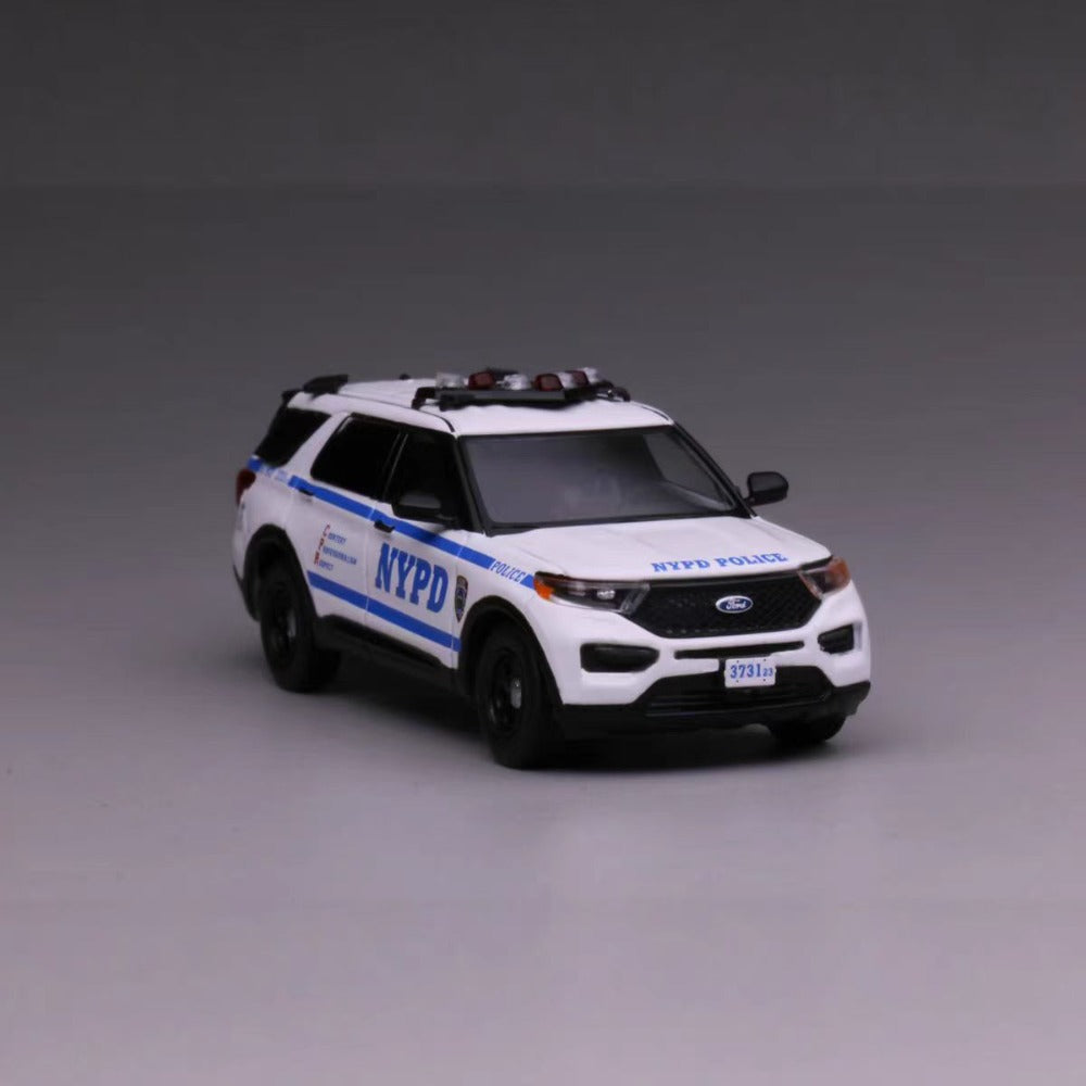 1/64 Scale 2020 Ford Explorer SUV NYPD Police Car Diecast Model