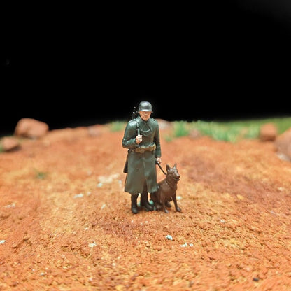 1/72 Scale WWII Army Soldiers Painted Figurines Set for Model Dioramas