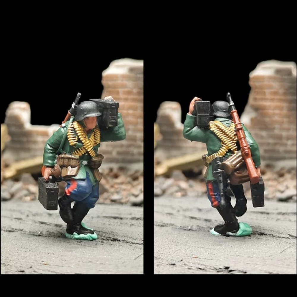 1/72 Scale WWII German Soldiers Painted Figures Set for Model Dioramas