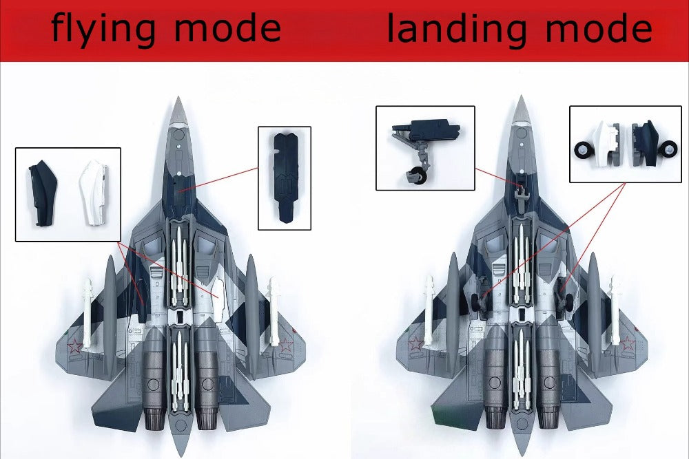 1/100 Scale Sukhoi Su-57 Felon Russia Stealth Multirole Fighter Diecast Model Aircraft