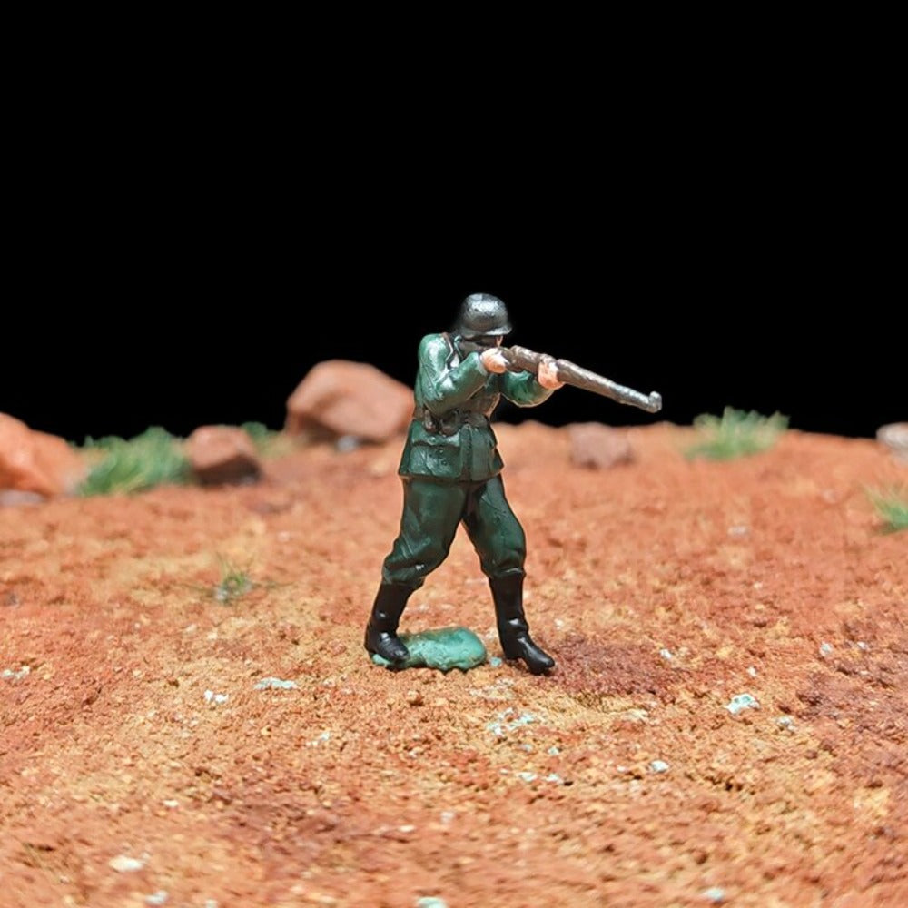 1/72 Scale WWII German Soldiers Painted Figurines Set for Model Dioramas