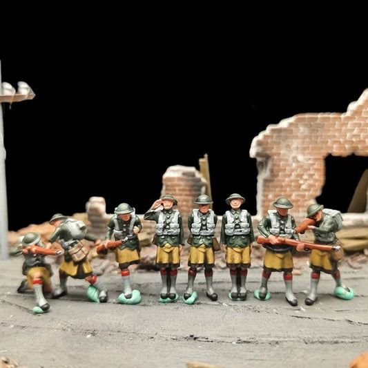 1/72 Scale Scotish Soldiers Painted Figures for Model Dioramas