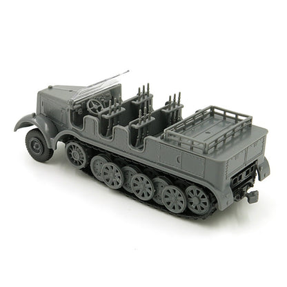 1/72 Scale Sd.Kfz. 7 WWII German Half-Tracked Artillery Tractor Military Vehicle Pre-built Plastic Collectible Model