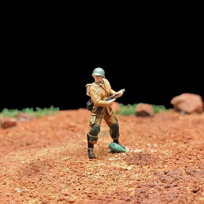 1/72 Scale WWII Soldiers Painted Figures for Model Dioramas