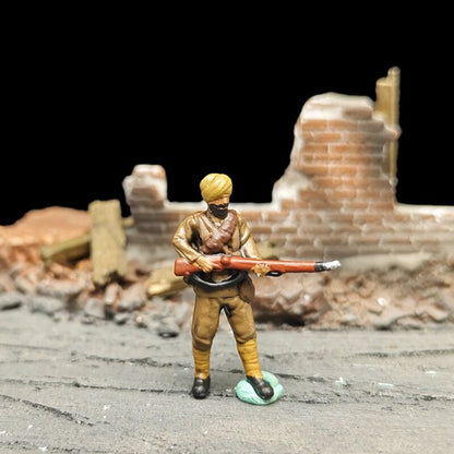 1/72 Scale Indian Soldiers Painted Figures for Model Dioramas