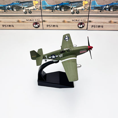 1/72 Scale North American P-51 Mustang 36913 VF-T WWII Fighter Diecast Model Aircraft