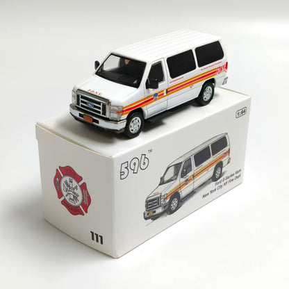 1/64 Scale Ford E-Series E-350 Van New York City Fire Department FDNY Diecast Model