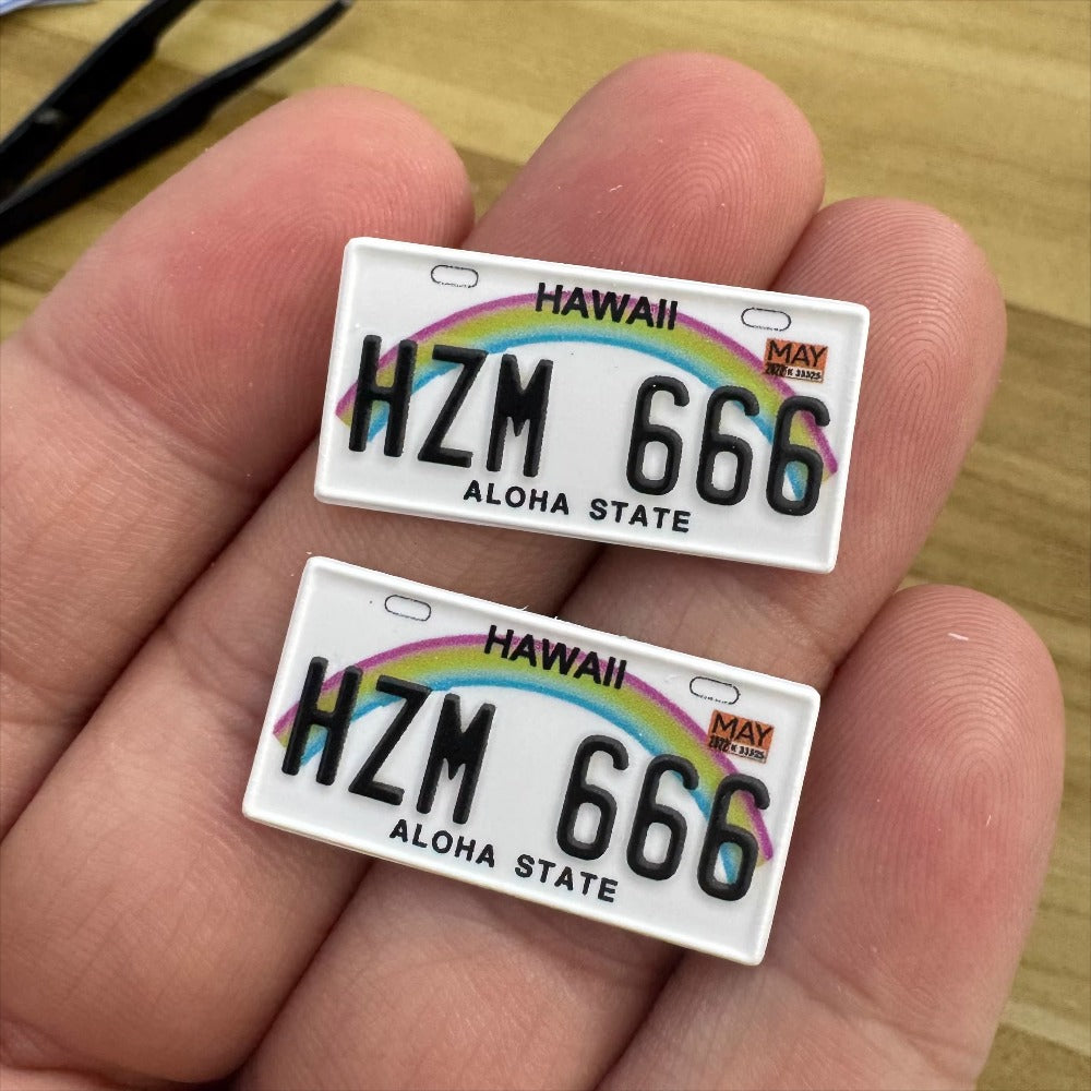 Custom License Plates Sticker for Scale Model Vehicles 1/8 1/10 1/12 1/18 1/24 1/32 1/36 1/43 1/64 1/76 Toy Cars