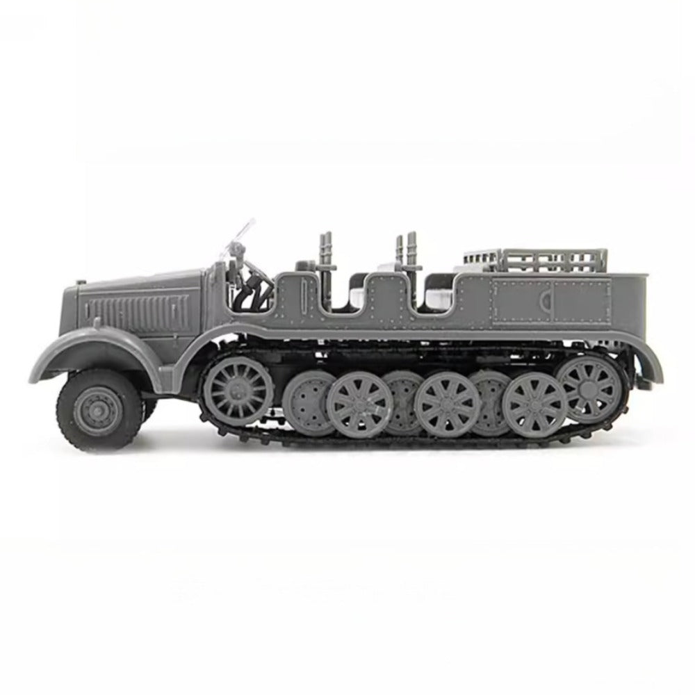 1/72 Scale Sd.Kfz. 7 WWII German Half-Tracked Artillery Tractor Military Vehicle Pre-built Plastic Collectible Model