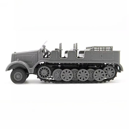 1/72 Scale Sd.Kfz. 7 WWII German Half-Tracked Artillery Tractor Military Vehicle Pre-built Plastic Collectible Model