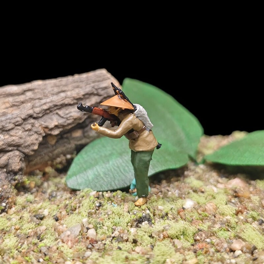 1/72 Scale Vietnamese Soldiers Painted Figures for Model Dioramas