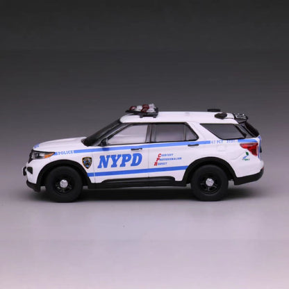 1/64 Scale 2020 Ford Explorer SUV NYPD Police Car Diecast Model