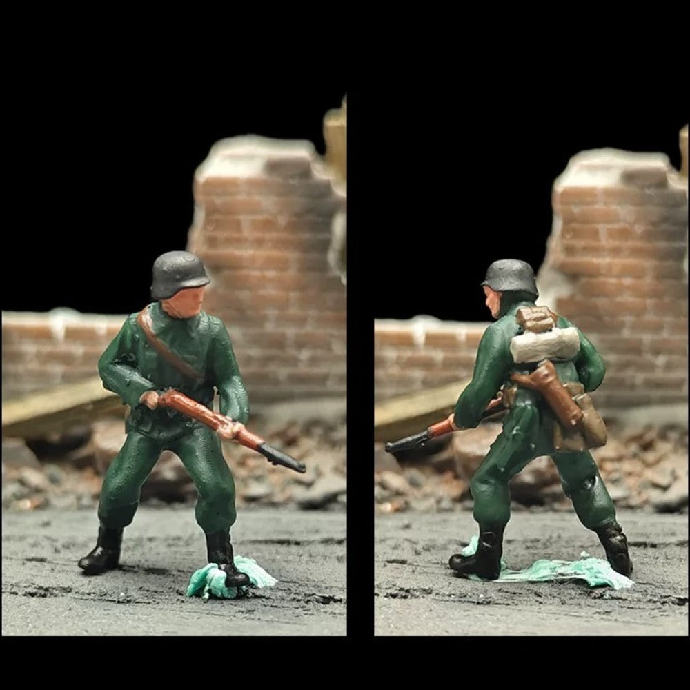 1/72 Scale German Soldiers Painted Figures Set for Model Dioramas