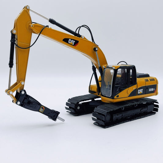 1/50 Scale CAT 320D L Hydraulic Excavator with Hammer Diecast Model