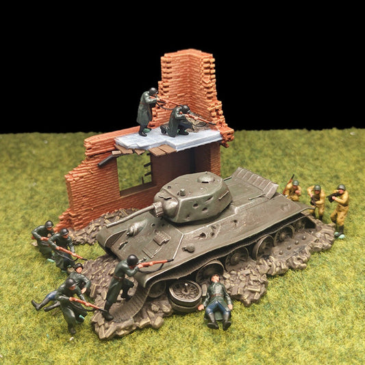1/72 Scale WWII German Soldiers Painted Figures for Model Dioramas