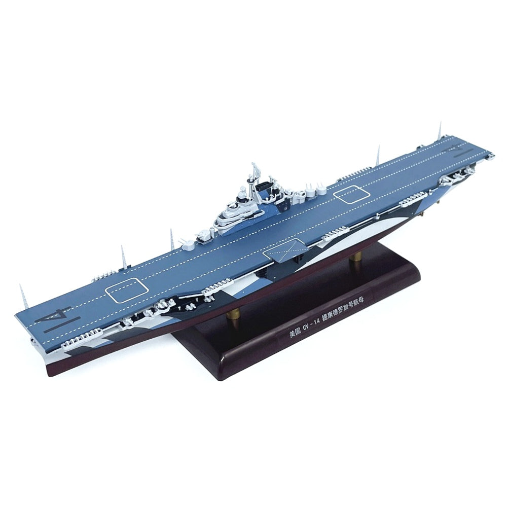 1/1000 Scale USS Ticonderoga CV-14 Aircraft Carrier WWII US Navy Diecast Model Ship