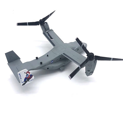 1/72 Scale Bell Boeing V-22 Osprey US Marines Tiltrotor Military Transport Aircraft Diecast Model