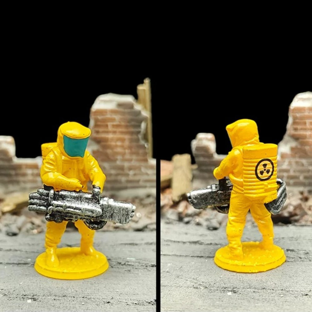 1/72 Scale Biochemical Soldiers Painted Figures for Model Dioramas