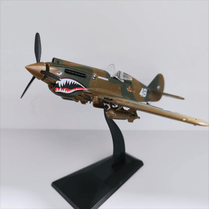 1/48 Scale Curtiss P-40 Warhawk WWII Fighter Bomber Pre-built Plastic Collectible Model Aircraft