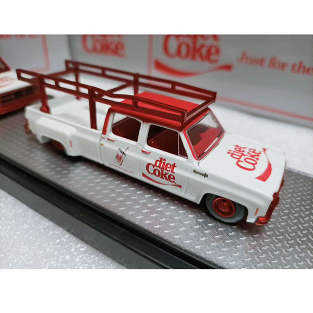 1/64 Scale 1973 Chevrolet Cheyenne Super 30 & 1975 GMC Sierra Grande 15 Diet Coke Diecast Model Car