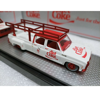 1/64 Scale 1973 Chevrolet Cheyenne Super 30 & 1975 GMC Sierra Grande 15 Diet Coke Diecast Model Car