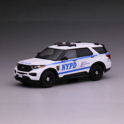 1/64 Scale 2020 Ford Explorer SUV NYPD Police Car Diecast Model