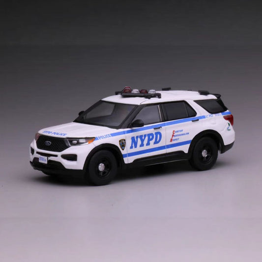 1/64 Scale 2020 Ford Explorer SUV NYPD Police Car Diecast Model
