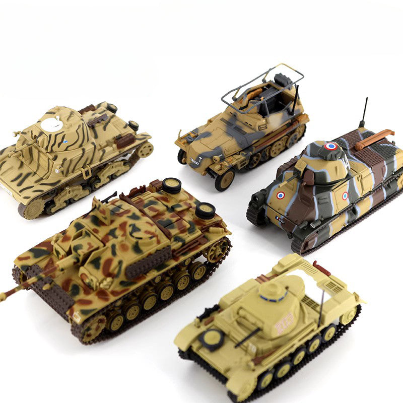 1/72 Scale WWII German Sd.Kfz. 250 Half-Track Panzer Tank Sturmgeschütz III Assault Gun Diecast Model