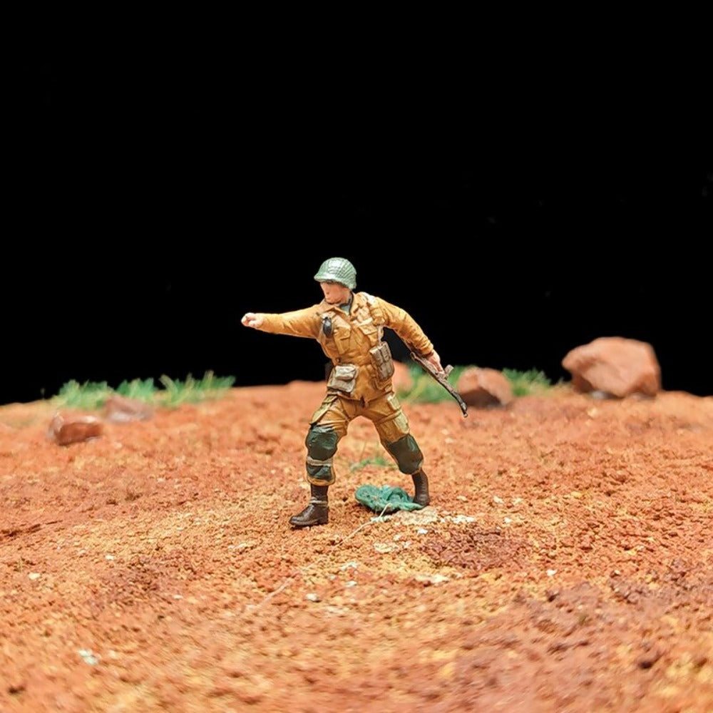 1/72 Scale WWII Soldiers Painted Figures for Model Dioramas