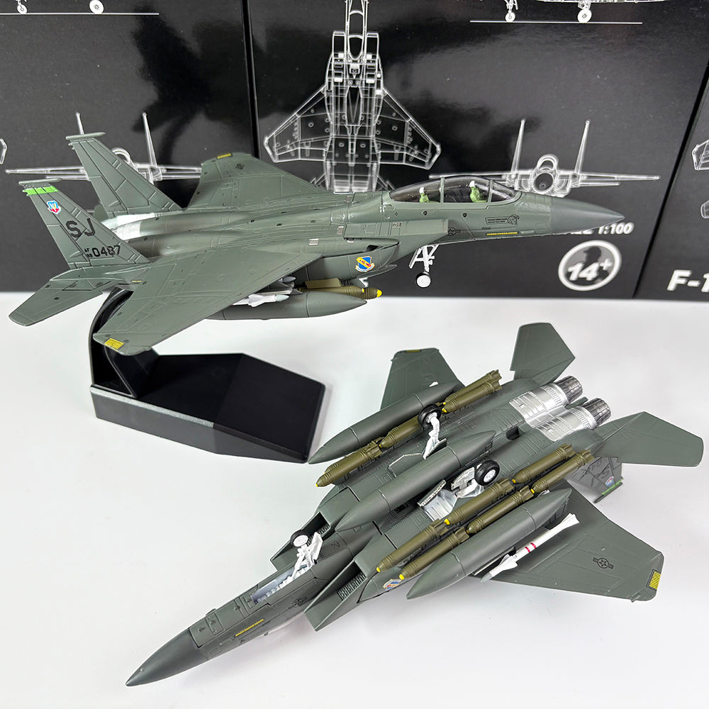 1/100 Scale McDonnell Douglas F-15E Strike Eagle USAF Fighter Diecast Model Aircraft