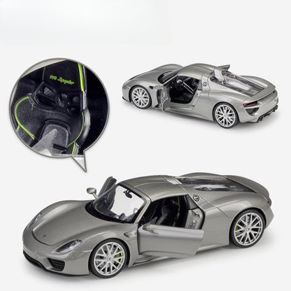 1/24 Scale Porsche 918 Spyder Sports Car Diecast Model