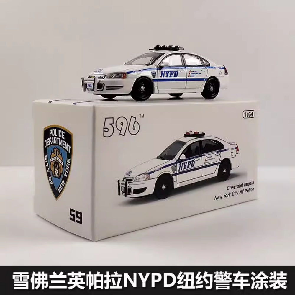 1/64 Scale Chevrolet Impala NYPD Police Car Diecast Model