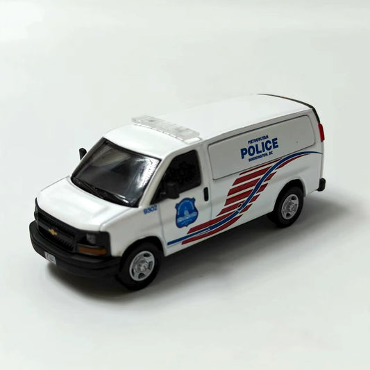 1/64 Scale Chevrolet Express MPDC Washington DC Police Van Diecast Model Car