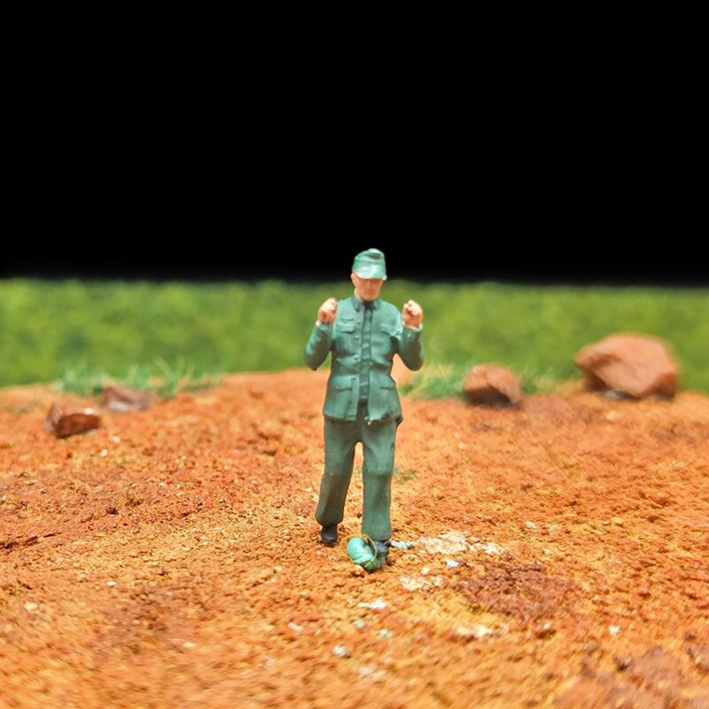 1/72 Scale WWII Wounded Soldiers Painted Figures for Model Dioramas