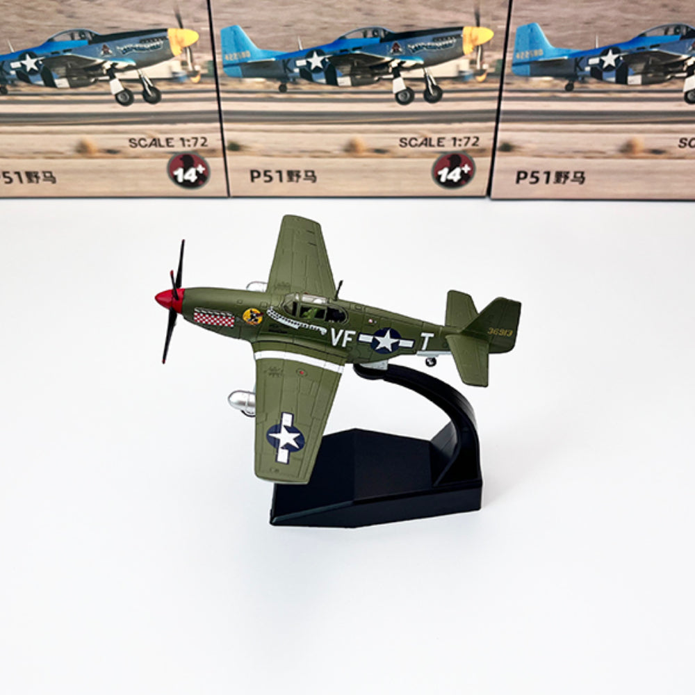 1/72 Scale North American P-51 Mustang 36913 VF-T WWII Fighter Diecast Model Aircraft