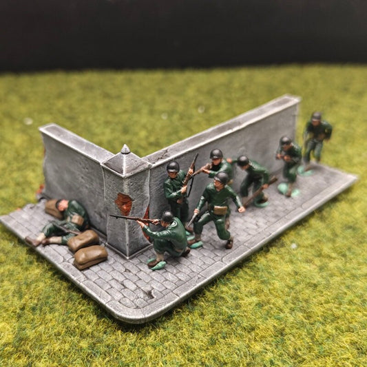 1/72 Scale WWII Street Combat Soldiers Painted Figures for Model Dioramas