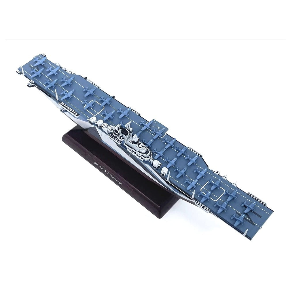1/1000 Scale USS Ticonderoga CV-14 Aircraft Carrier WWII US Navy Diecast Model Ship