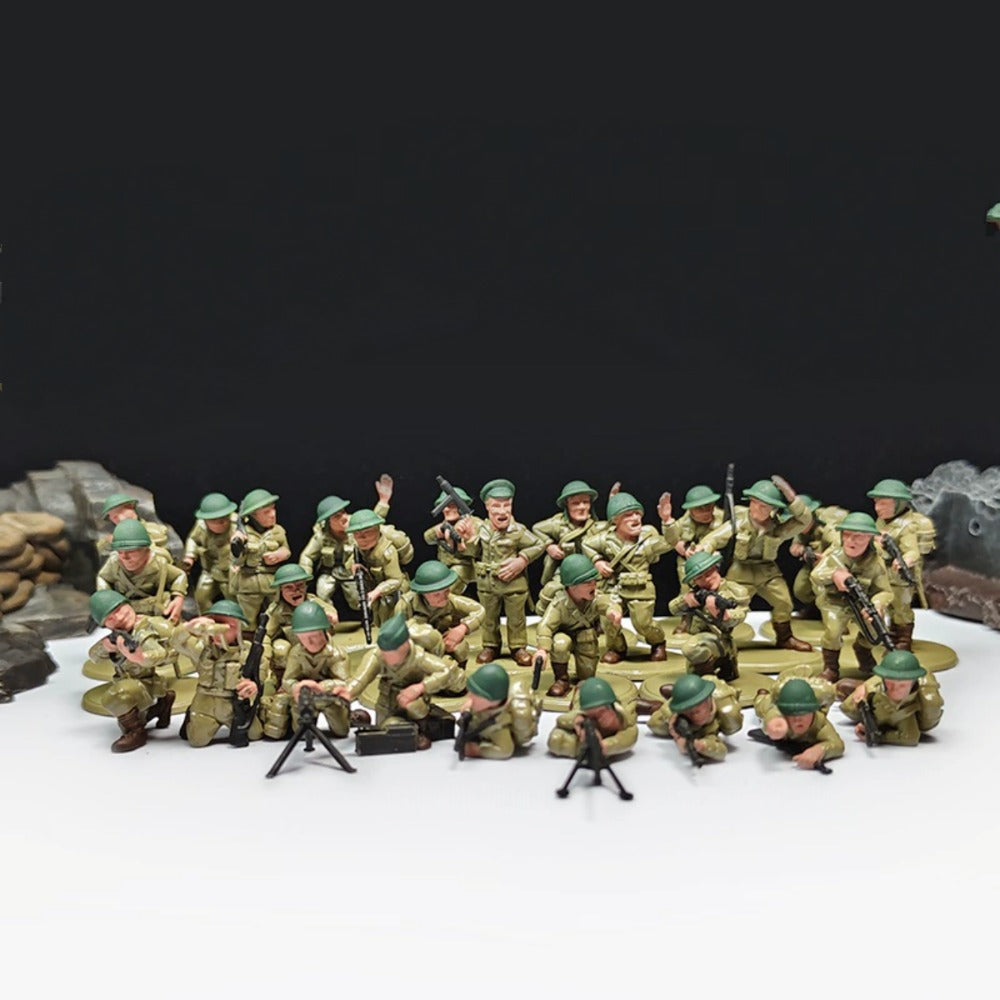 1/72 Scale WWII Polish Soldiers Painted Figures for Model Dioramas