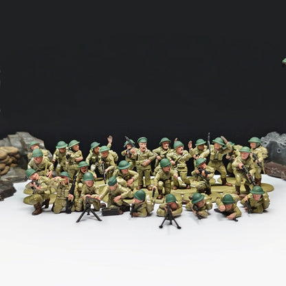 1/72 Scale WWII Polish Soldiers Painted Figures for Model Dioramas