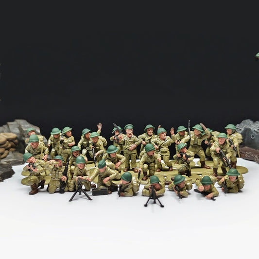 1/72 Scale WWII Polish Soldiers Painted Figures for Model Dioramas