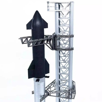 1/400 Scale SpaceX Starship Two-Stage Reusable Super Heavy-Lift Launch Vehicle SHLLV Diecast Model Rocket