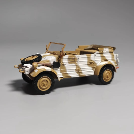 1/43 Scale 1944 Volkswagen Type 82 Kübelwagen WWII German Military Light Utility Vehicle Diecast Model