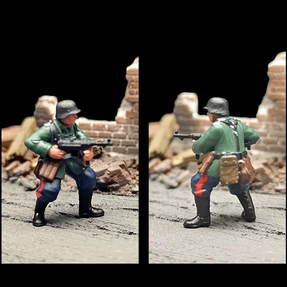 1/72 Scale WWII German Soldiers Painted Figures Set for Model Dioramas