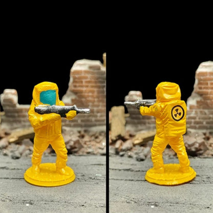 1/72 Scale Biochemical Soldiers Painted Figures for Model Dioramas