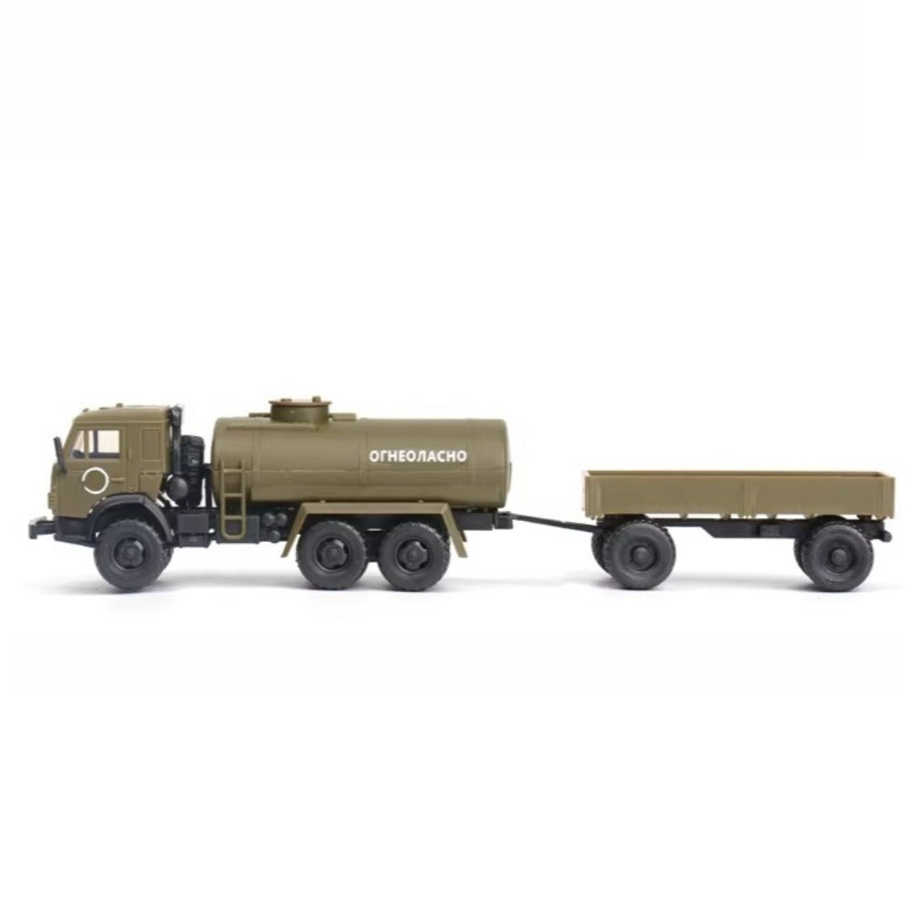 1/72 Scale KamAZ-5350 Mustang Russian Military Truck Pre-built Plastic Collectible Model